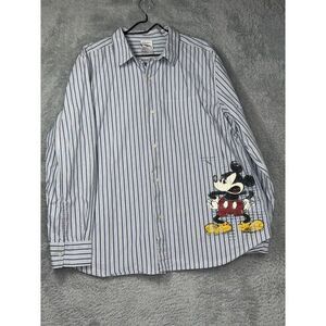 Mickey Mouse Disney Store Men's Large Long‎ Sleeve Button Up